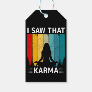 Étiquettes-cadeau J'ai vu ce karma