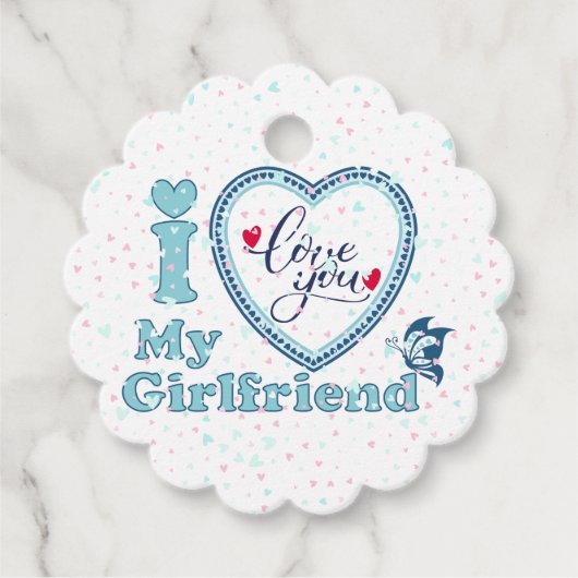 Étiquettes Cadeau J'Aime Mes Filles (Devant)