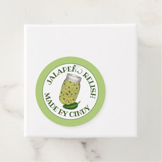 Étiquettes Cadeau Jalapeno Jalapeño Poivre Chaud Relish Fabriqué Par (En situation)
