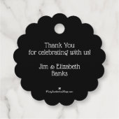 Étiquettes Cadeau Jambes elfes sur bandes noires et blanches (Dos)