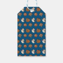 Japanese Halloween Yokai Pattern Gift Tags
