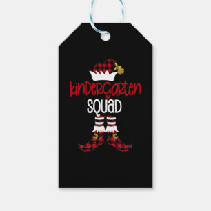 Étiquettes-cadeau Jardin de Noël Squad Elf Enseignant B