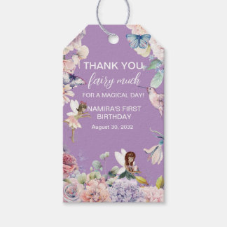 Étiquettes-cadeau Jardin enchanté Fée Anniversaire Favoriser