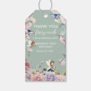Étiquettes-cadeau Jardin Fairy Anniversaire Merci Favoriser