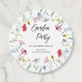 Étiquettes Cadeau Jardin Fleur sauvage Anniversaire (Devant)