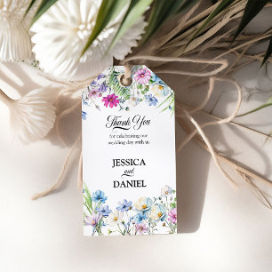 Étiquettes-cadeau Jardin fleur sauvage Floral Mariage Merci Favorise