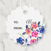 Étiquettes Cadeau Jardin fleuri (Devant)