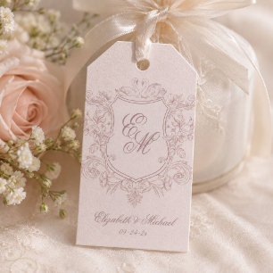 Étiquettes-cadeau jardin fleuri luxueux victorien