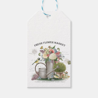 Étiquettes-cadeau Jardin fleuri Vintage