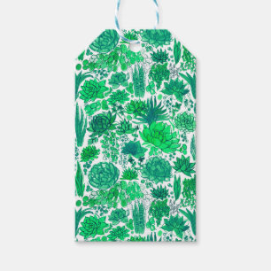 Étiquettes-cadeau Jardin succulent