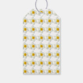 Étiquettes-cadeau Jaune Daffodique Blanc Rustique Floral Anniversair (Dos)
