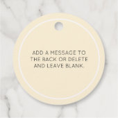 Étiquettes Cadeau Jaune Joyeux Lapin De Pâques (Dos)