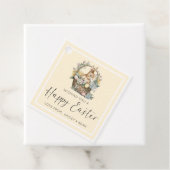 Étiquettes Cadeau Jaune Joyeux Lapin De Pâques (En situation)