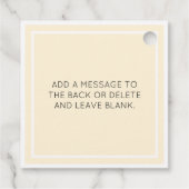 Étiquettes Cadeau Jaune Joyeux Lapin De Pâques (Dos)