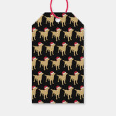 Étiquettes-cadeau Jaune Labrador Retriever À Santa Hat Christmas (Dos)