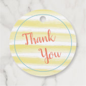 Étiquettes Cadeau Jaune soleil Merci d'anniversaire (Dos)