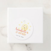 Étiquettes Cadeau Jaune soleil Merci d'anniversaire (En situation)