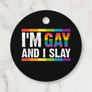 Étiquettes Cadeau Je suis gay et je déchire la fierté gay LGBTQ