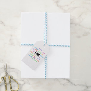 Étiquettes-cadeau Je Suis Inspiré, Positif, Religieux, Chrétien