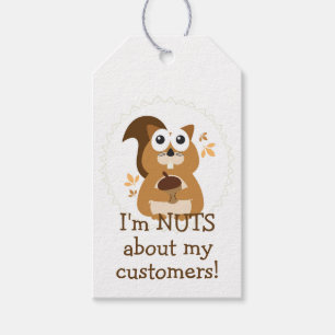 Étiquettes-cadeau Je suis Nuts à propos de mes clients