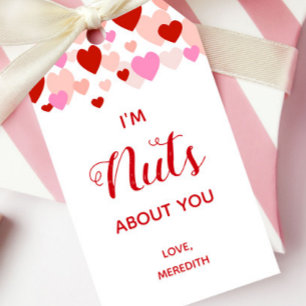 Étiquettes-cadeau Je suis Nuts À propos de vous Valentine's Day Gift