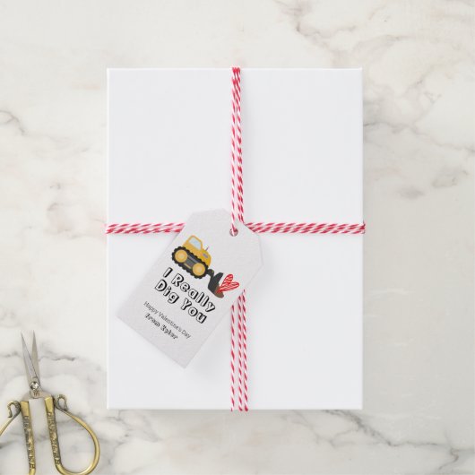 Étiquettes-cadeau Je t'ai vraiment creusé Valentine (Avec de la ficelle)