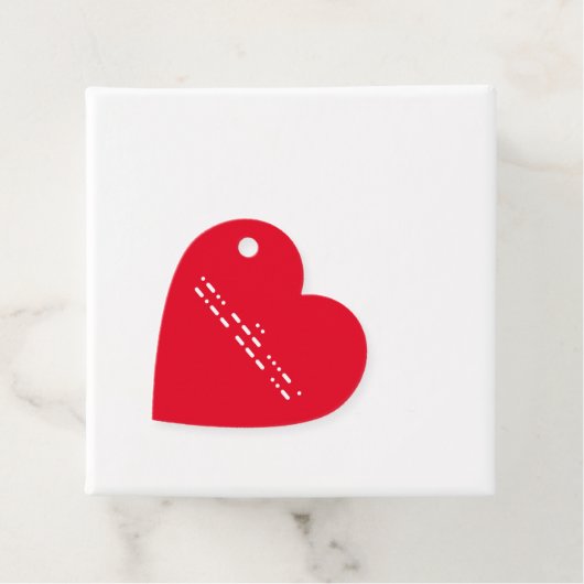 Étiquettes Cadeau "Je t'aime" dans Morse Code (En situation)