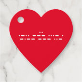 Étiquettes Cadeau "Je t'aime" dans Morse Code (Devant)