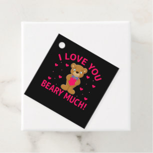 Étiquettes Cadeau Je T'Aime Faire Beaucoup De Teddy Bear