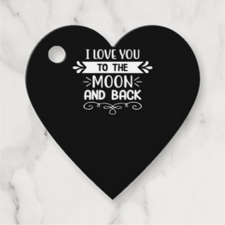 Étiquettes Cadeau Je t'aime jusqu'à la lune et retour Cute Funny Spa