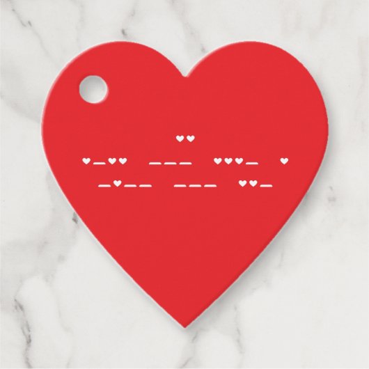 Étiquettes Cadeau Je t'aime Morse Code (Devant)