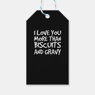 Étiquettes-cadeau Je t'aime plus que la sauce aux biscuits cadeau dr