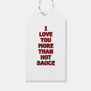Étiquettes-cadeau Je t'aime plus que la sauce piquante Funny Valenti