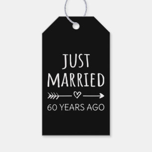 Étiquettes-cadeau Je Viens De Me Marier Il Y A 60 Ans