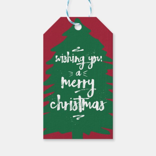 Étiquettes-cadeau Je vous souhaite un joyeux Noël | Arborescence | B (Devant)