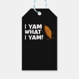 Étiquettes-cadeau Je Yam Ce Que Je Yam Funny Food Lover Classique