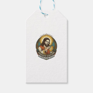 Étiquettes-cadeau Jésus énervant pelage autocollant papier résidu ma
