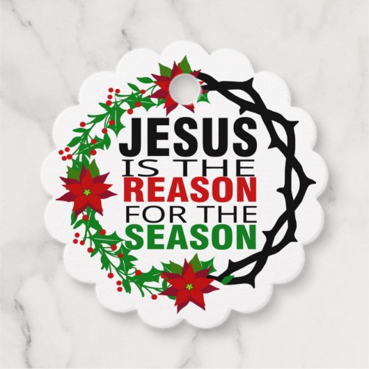 Étiquettes Cadeau Jésus est la raison de la saison (Devant)