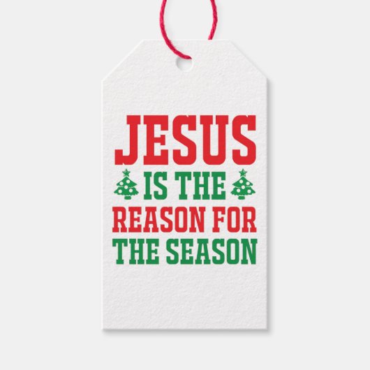 Étiquettes-cadeau Jésus est la raison de la saison Noël (Devant)