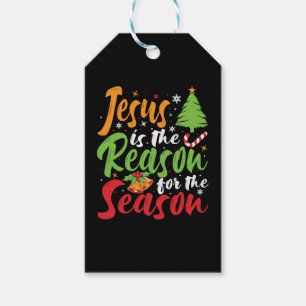 Étiquettes-cadeau Jésus Est La Raison De La Saison Pajamas De Noël
