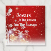 Étiquettes Cadeau Jésus est la raison du papier de Noël (Devant)