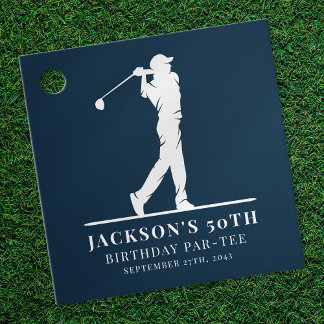 Étiquettes Cadeau Jeu d'Anniversaire de Golf de la Marine
