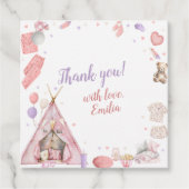 Étiquettes Cadeau Jeu d'anniversaire de Sleepover Pajama (Devant)