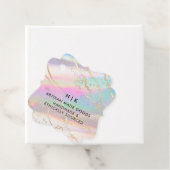 Étiquettes Cadeau Jeu Optique Holographique Iridescente | Balise de  (En situation)