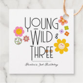 Étiquettes Cadeau Jeune, sauvage et trois | Balises de préférence B- (Dos)