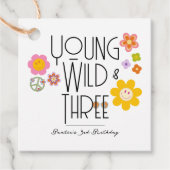 Étiquettes Cadeau Jeune, sauvage et trois | Balises de préférence B- (Devant)