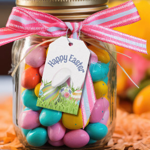 Étiquettes-cadeau JEUX lapin DE PÂQUES OEufs colorés