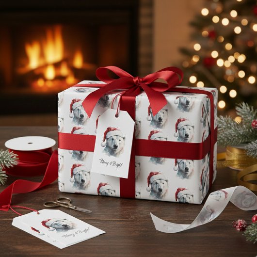 Étiquettes-cadeau Jingle Bear Joy, personnalisé