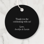 Étiquettes Cadeau Jocelyn Black Mariage moderne (Dos)