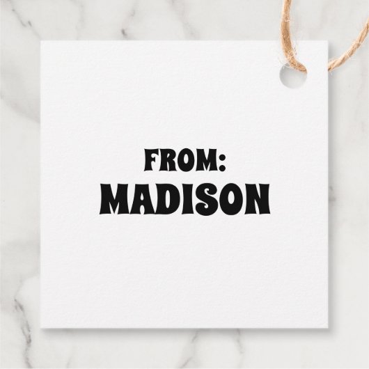 Étiquettes Cadeau Joe Cool - Juste Activé (Dos)